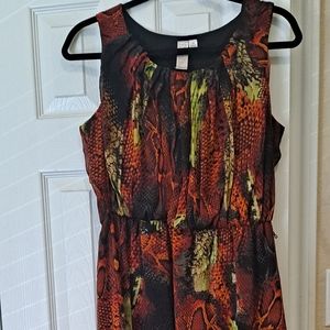EMMA AND MICHELE Snake print skin dress